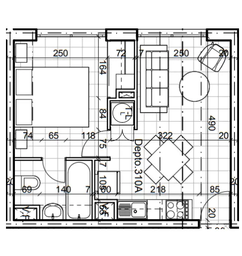 Planta Modelo Constanza A L10. (1D - 1B) — Constanza