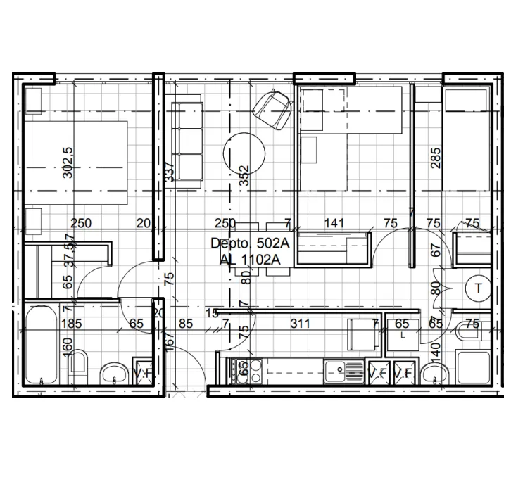 Planta Modelo Constanza A L2 (3D - 2B) — Constanza