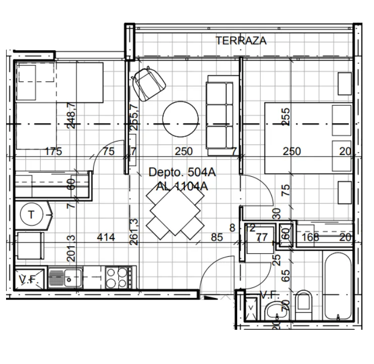 Planta Modelo Constanza A L4 (2D - 1B) — Constanza