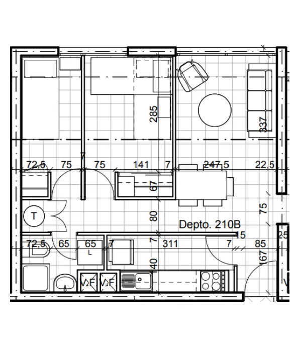 Planta Modelo Constanza B L10. (3D - 2B) — Constanza