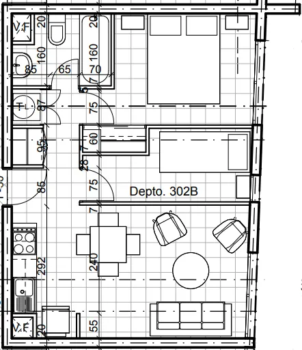 Planta Modelo Constanza B L2. (2D - 1B) — Constanza
