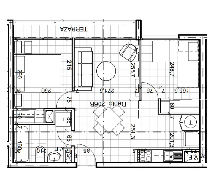 Planta Modelo Constanza B L6. (2D - 1B) — Constanza